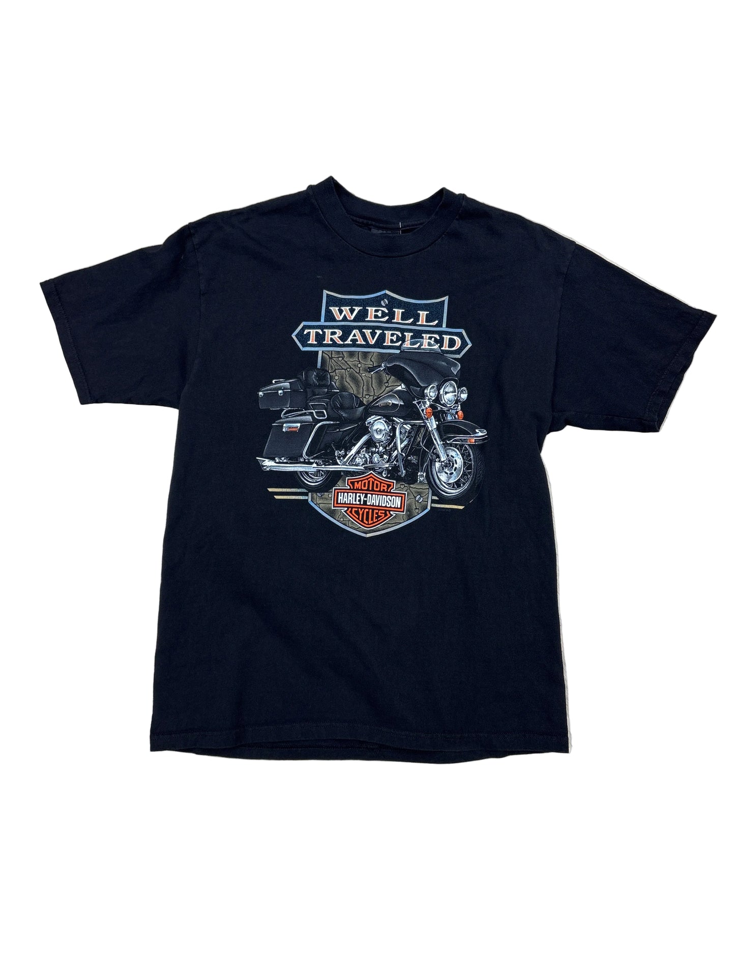 Well Traveled Harley Davidson T-Shirt-Large