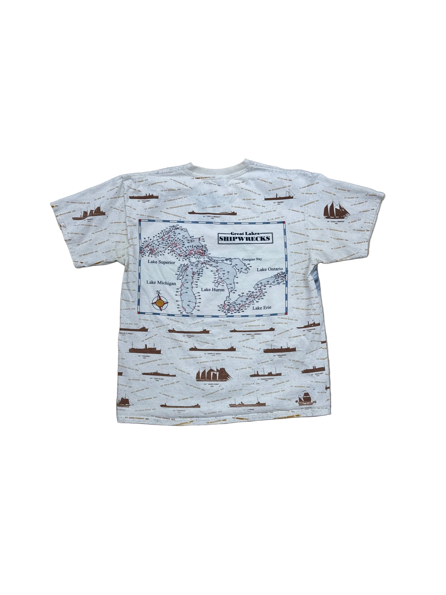 Vintage Great Lakes Shipwreck T-Shirt - Large