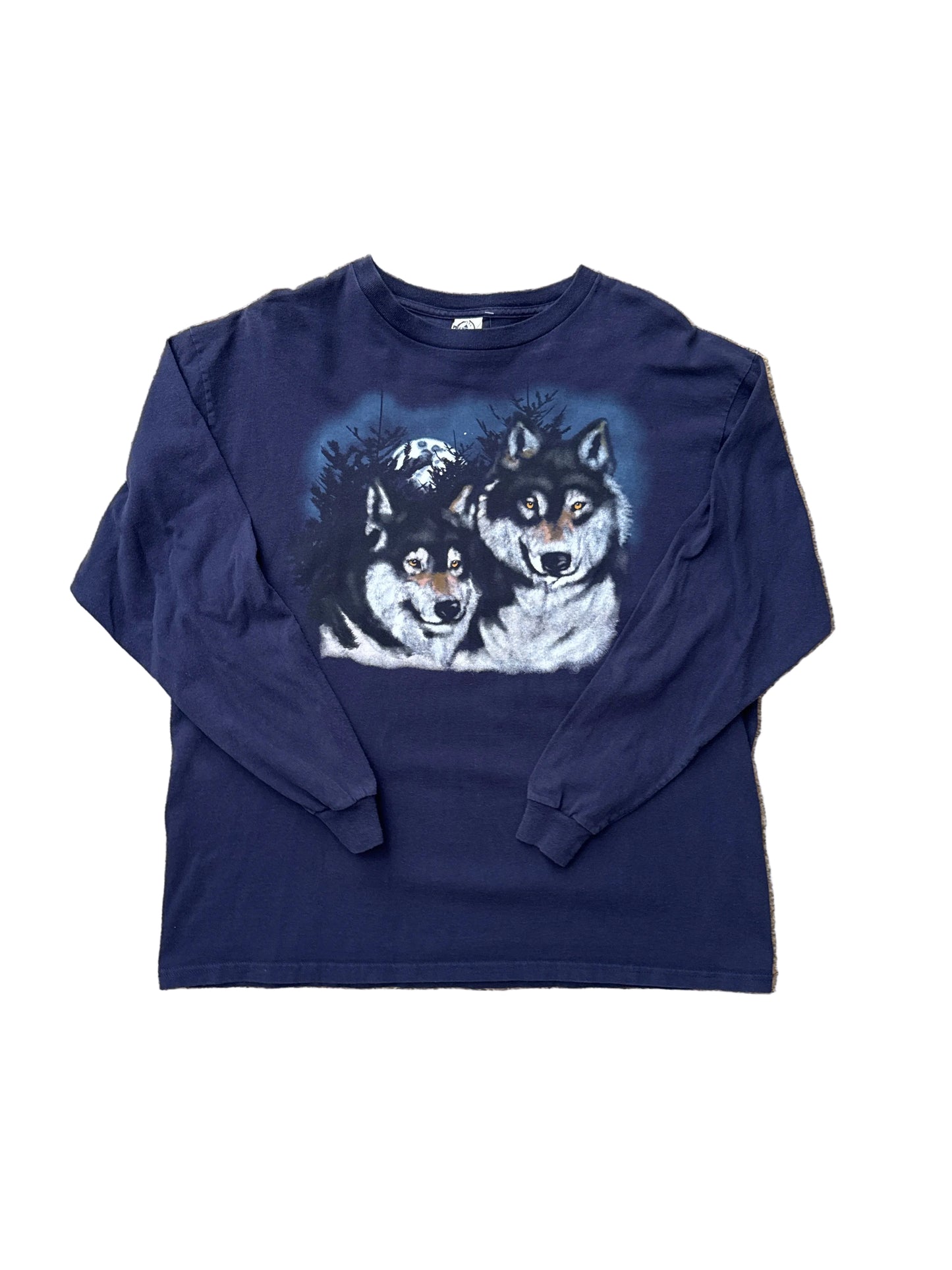 Vintage Wolf Long Sleeve T-Shirt - Large