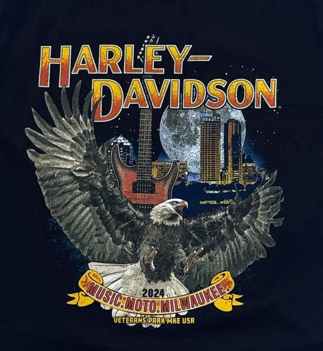 Vintage 2024 Harley Davidson Milwaukee T-Shirt - Large