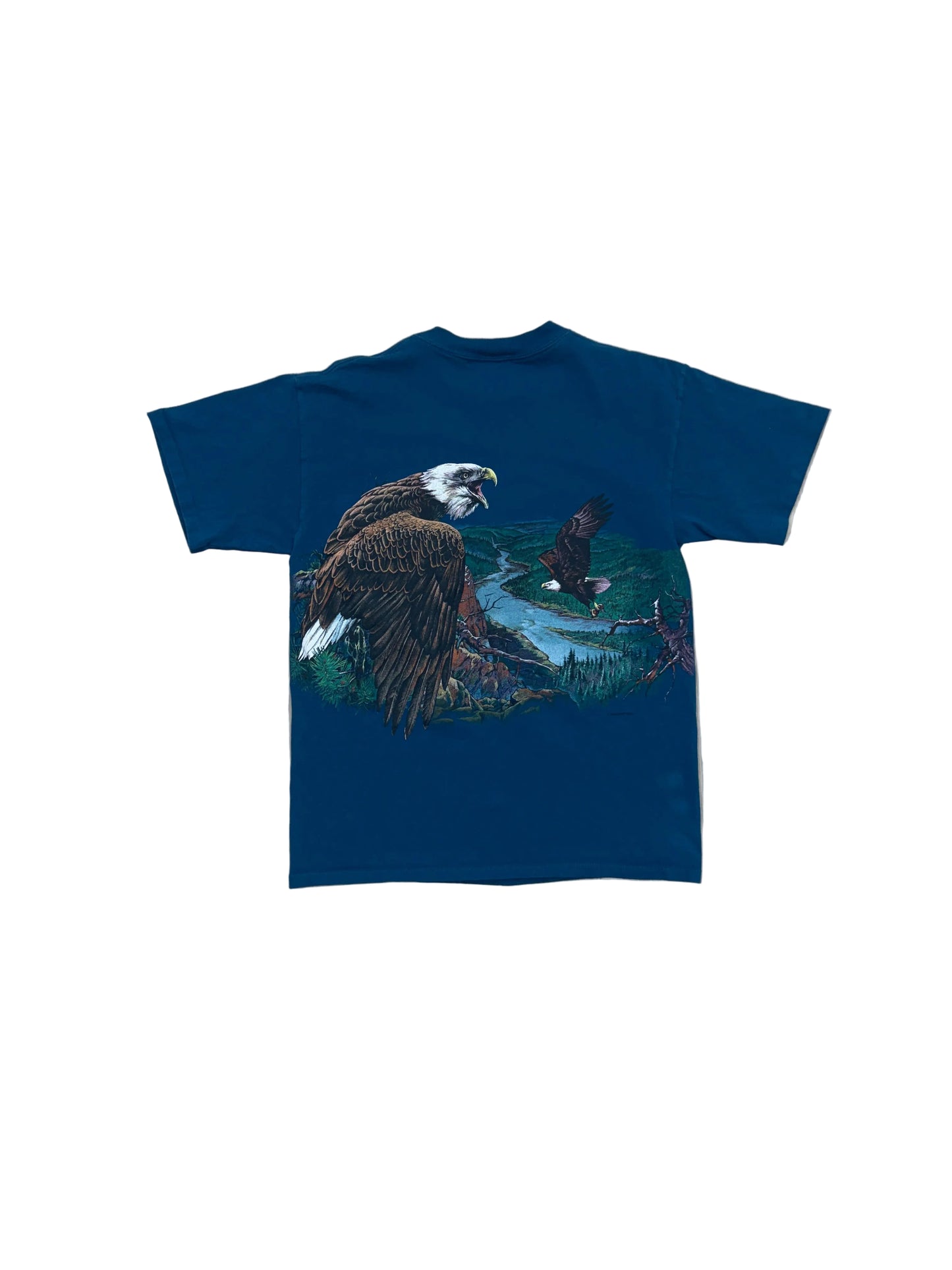 Vintage Bald Eagle Wrap Around T-Shirt - Large