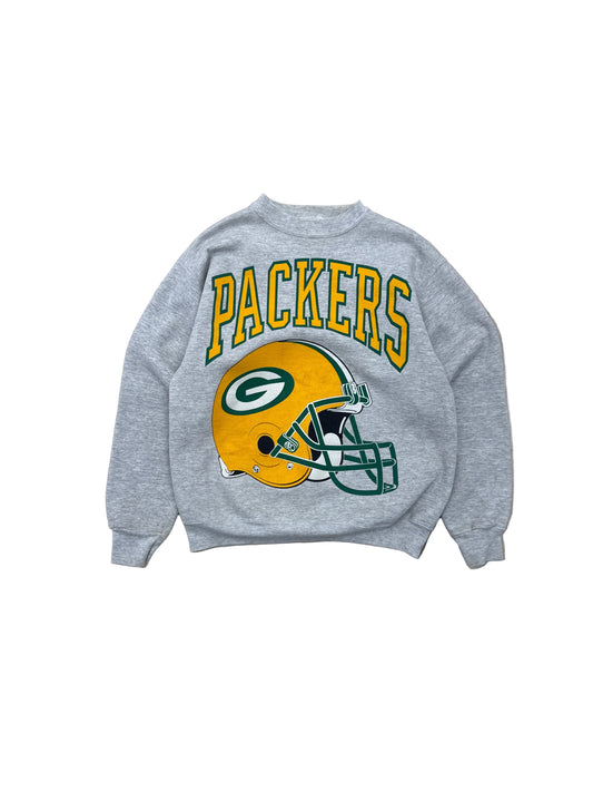 Vintage Green Bay Packers Helmet Crewneck - Small