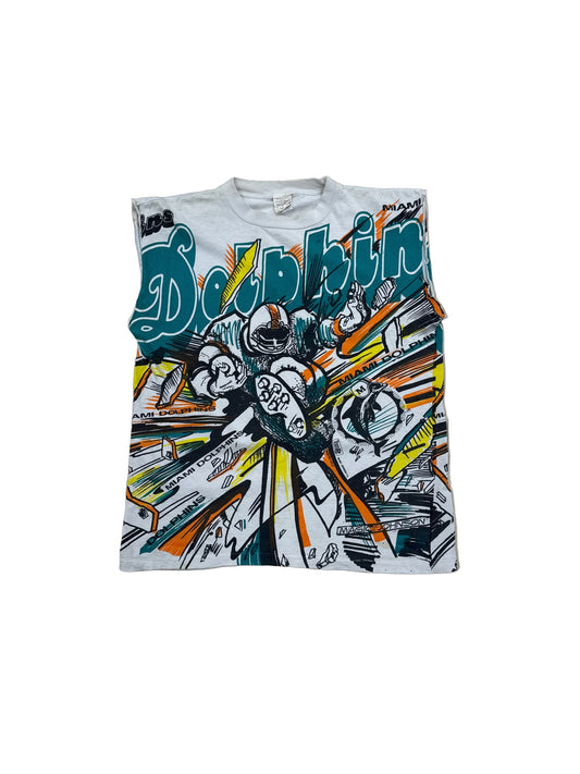 1992 Miami Dolphins AOP Cut Off - Large