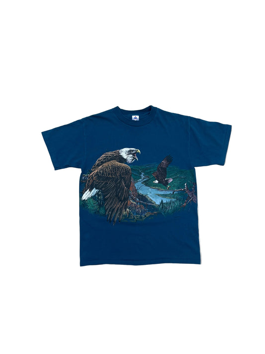 Vintage Bald Eagle Wrap Around T-Shirt - Large