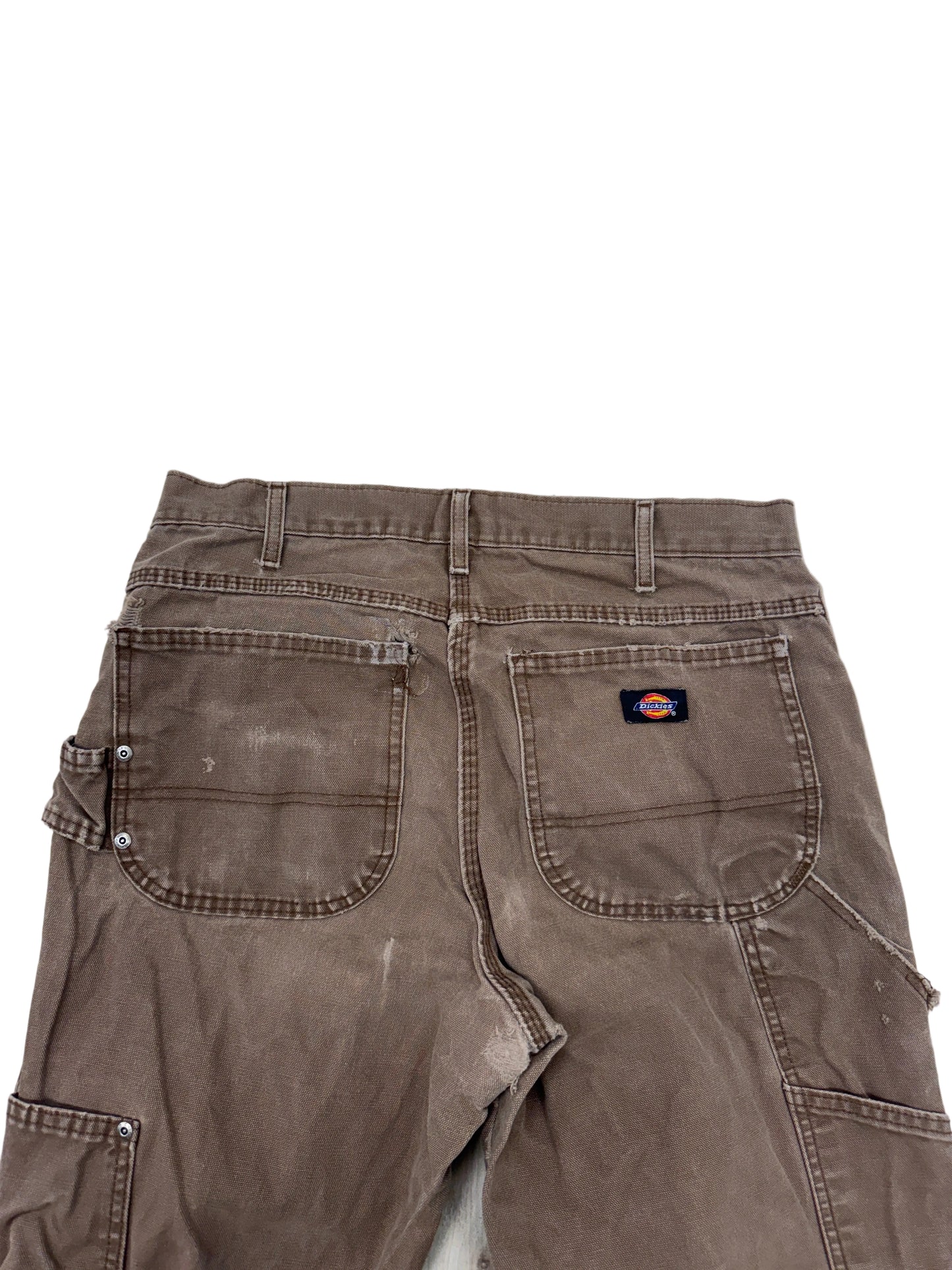 Distressed Brown Dickies Carpenter Pants - 32