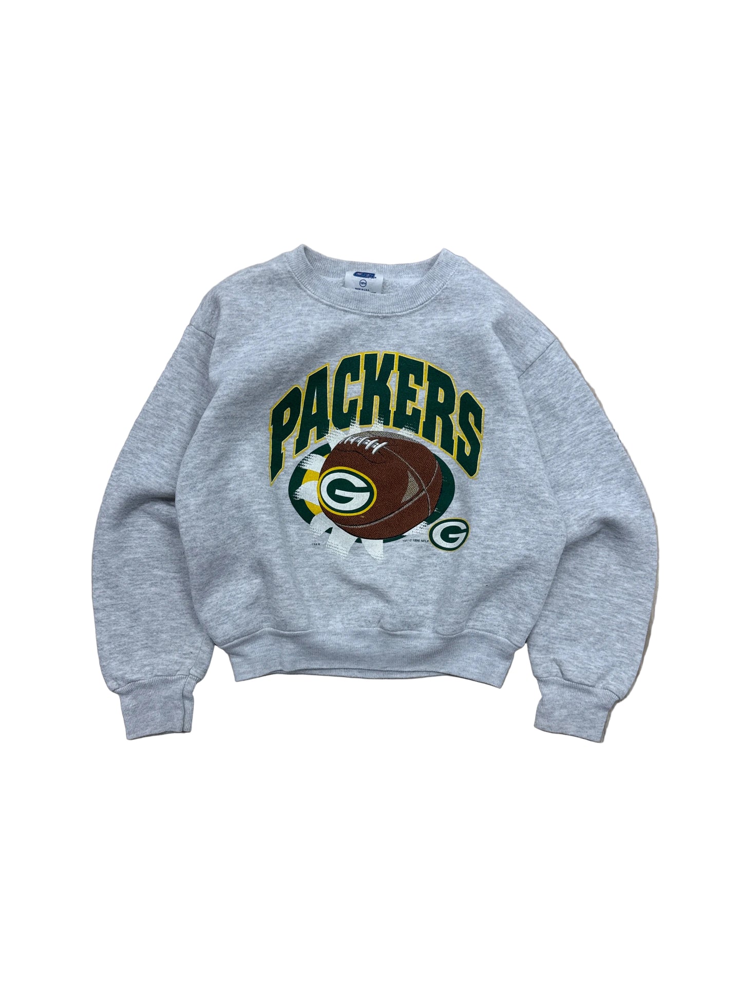 Vintage Kids Green Bay Packers Crewneck - Kids 12/14