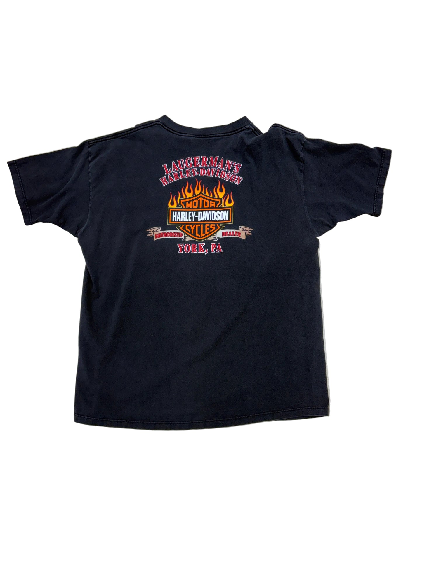 2002 Laugerman’s Harley Davidson T-Shirt-2XL
