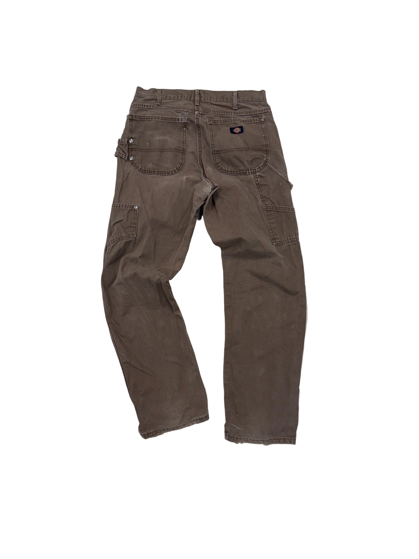 Distressed Brown Dickies Carpenter Pants - 32