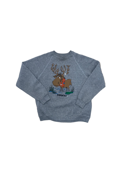 1996 Swamped Moose Crewneck - Medium