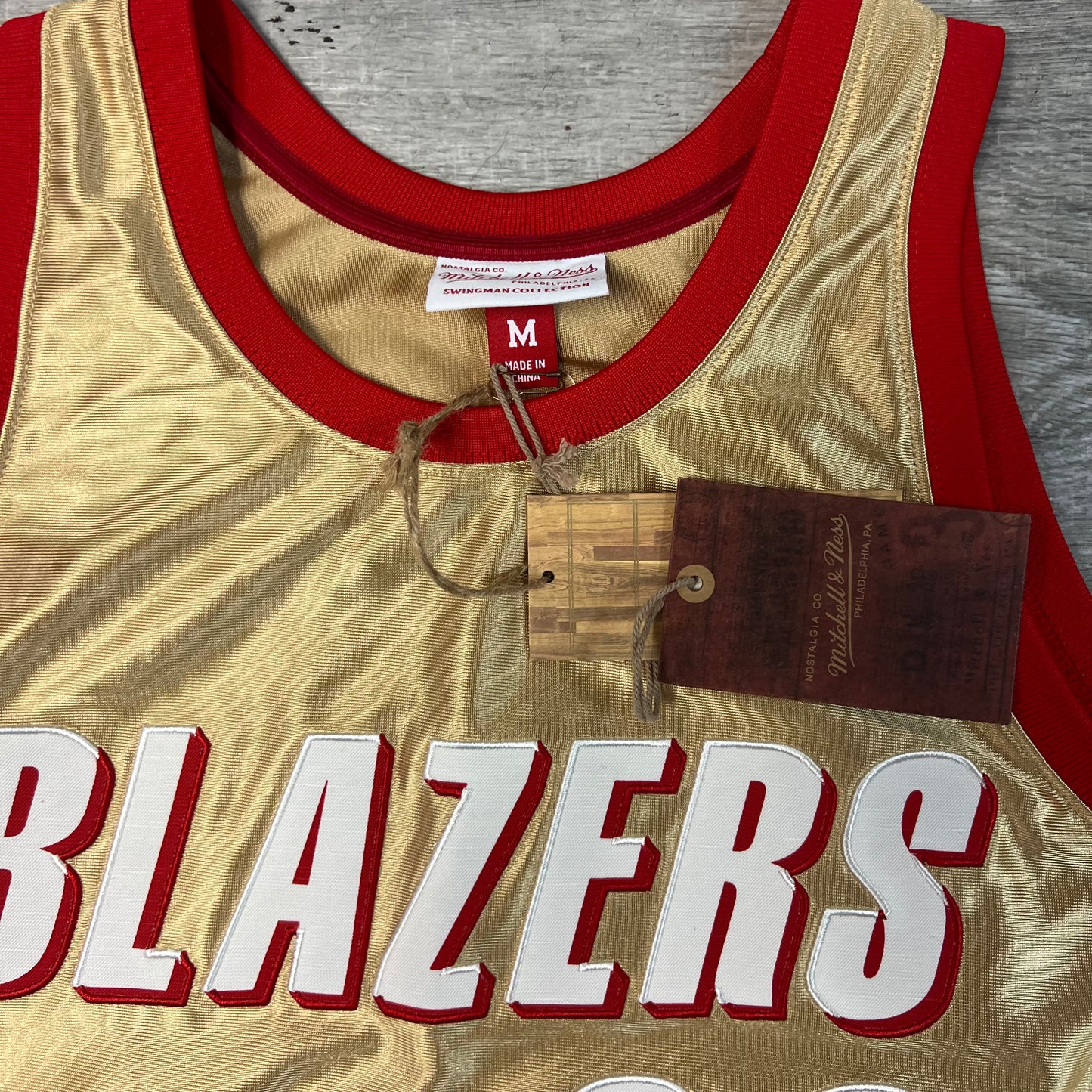 Blazers #22 Drexler Basketball Jersey - M
