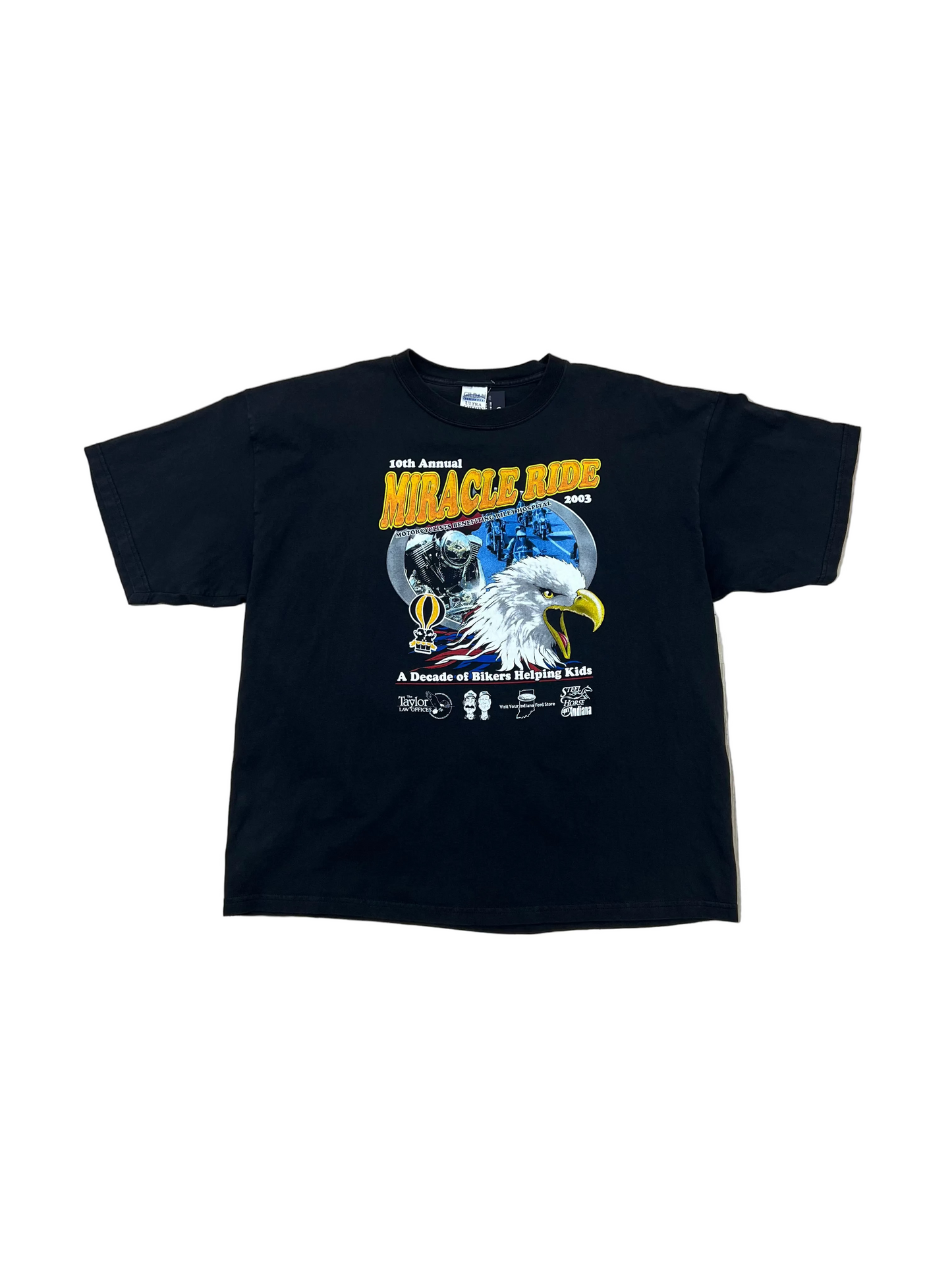 2003 Miracle Ride Biker T-Shirt - 2XL