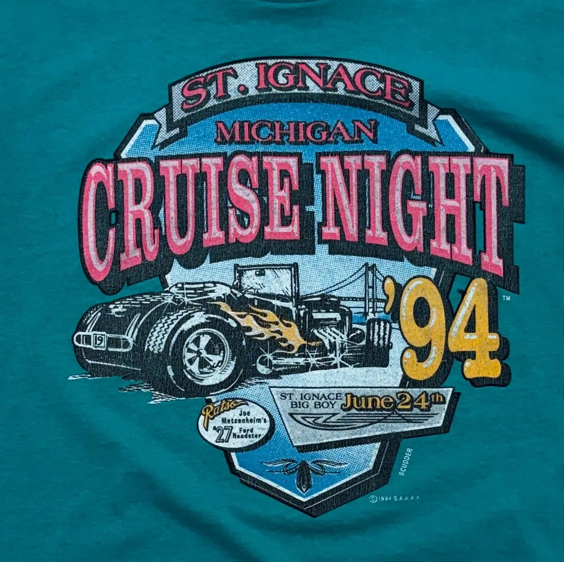 Vintage 1994 Michigan Cruise Night T-Shirt - XL