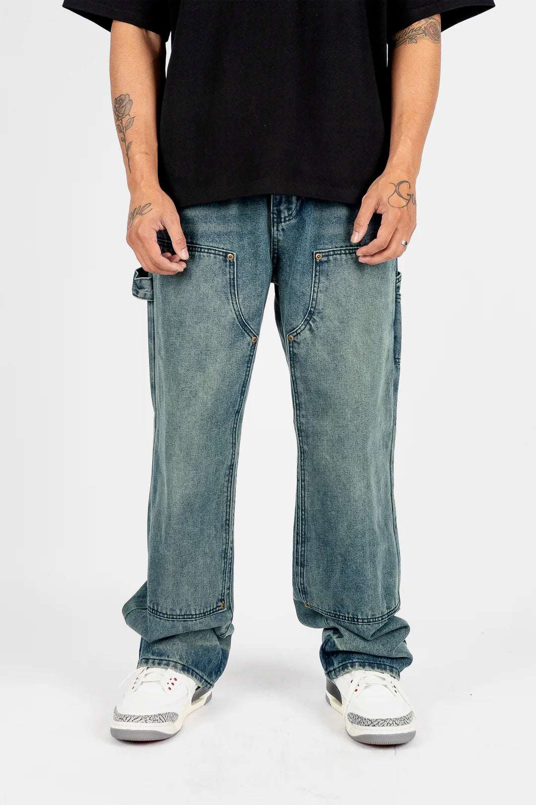 Baggy Double Knee Carpenter Jeans - 30
