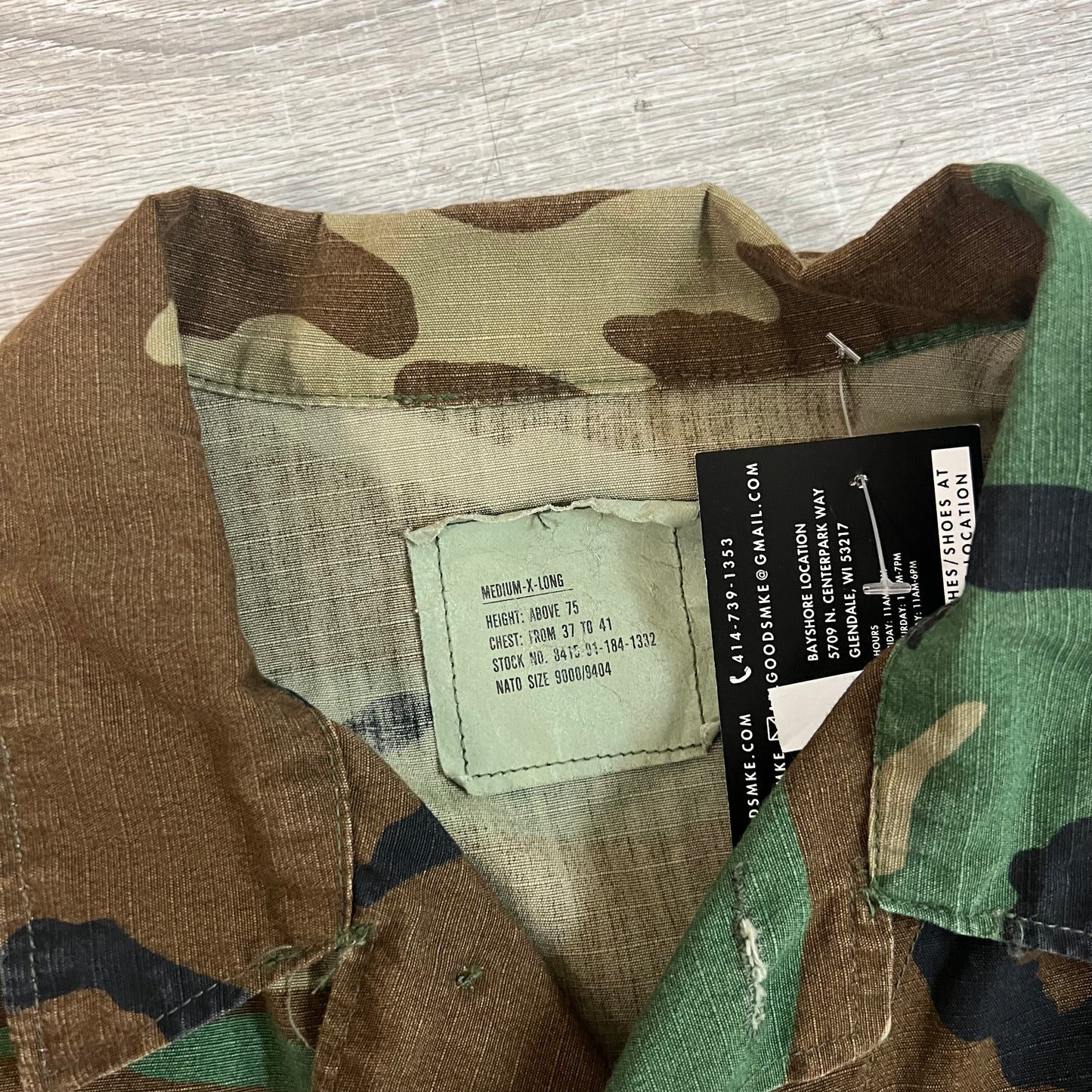 Camo Army Jacket - Medium X-Long