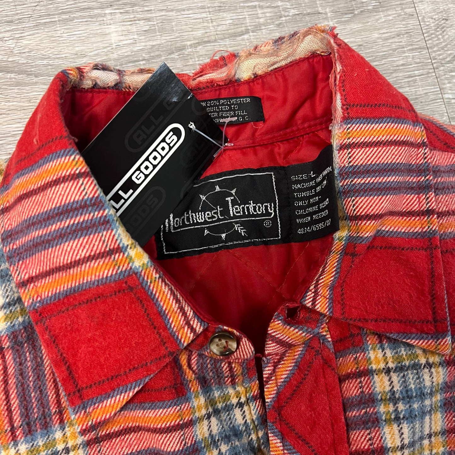Red Flannel Button Up Shirt - L