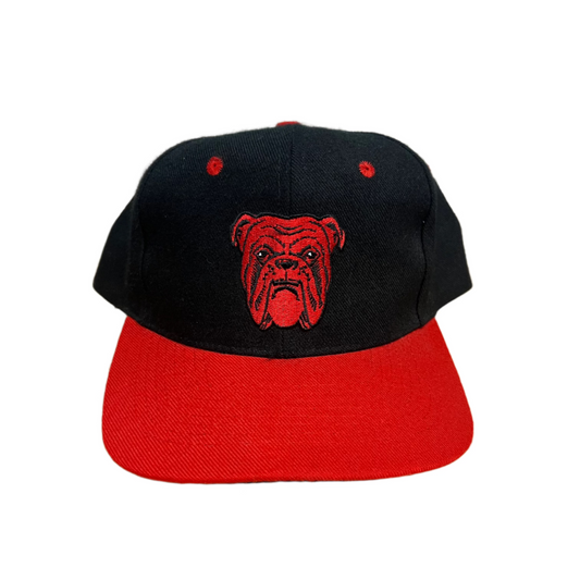 Bull Dog Red Dog Snapback Hat