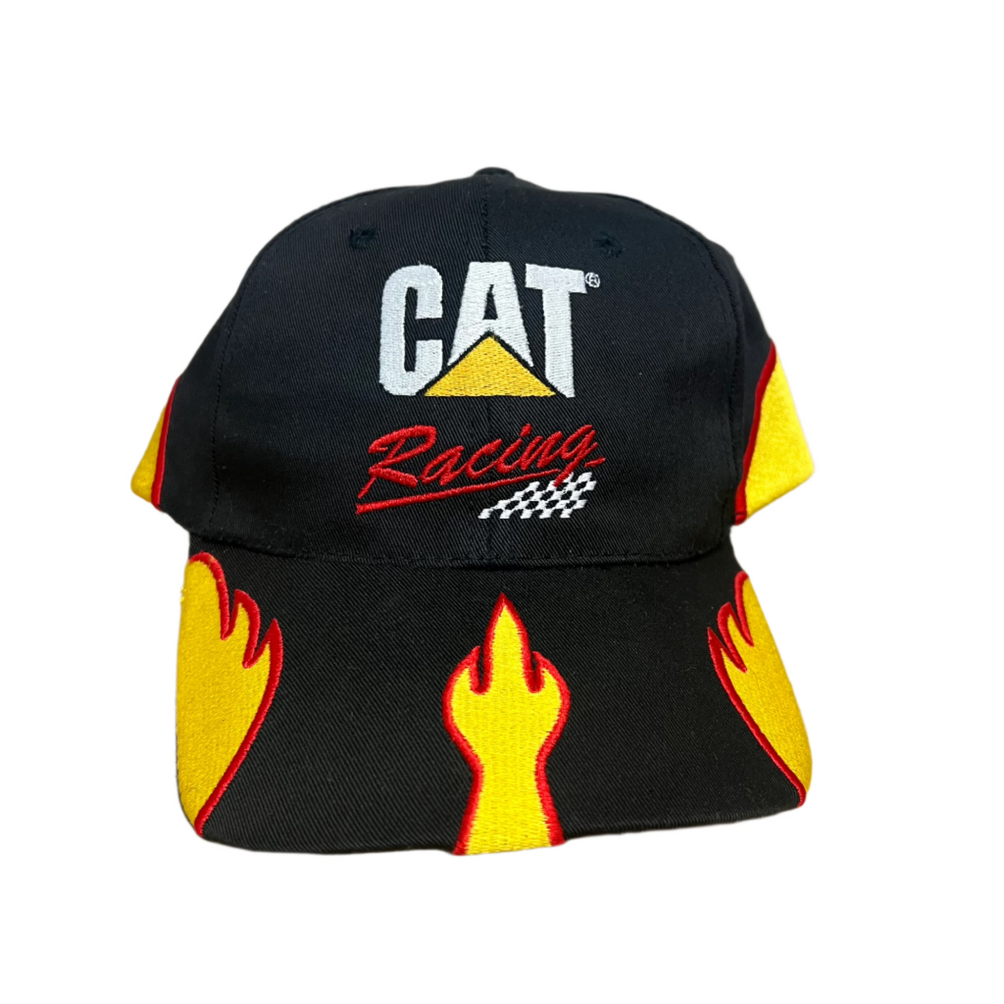 Cat Racing Flames Snapback Hat