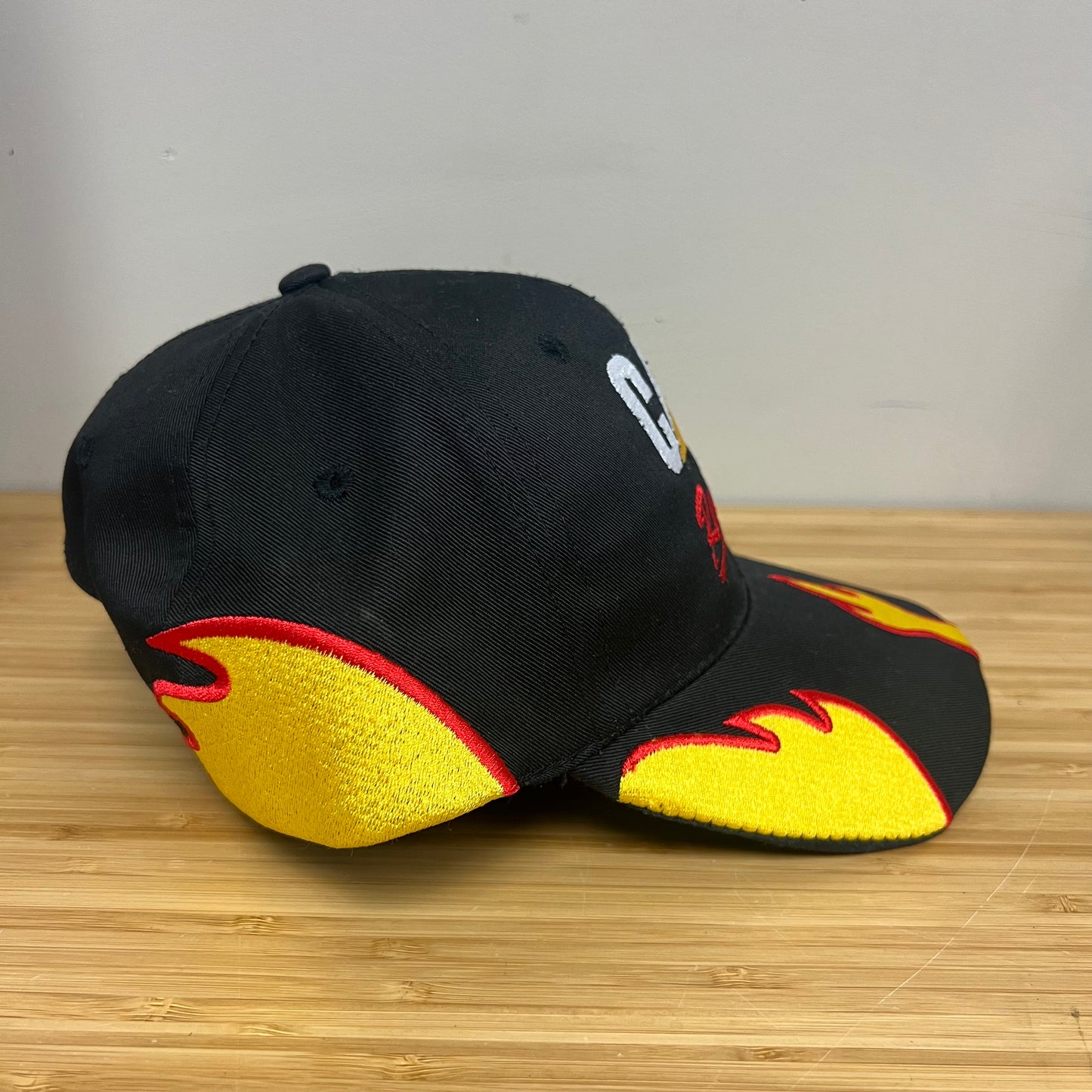 Cat Racing Flames Snapback Hat
