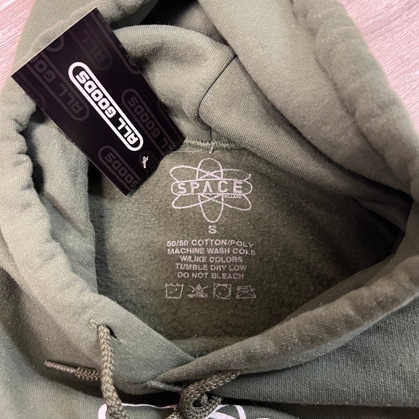Space Village Green Hoodie - S