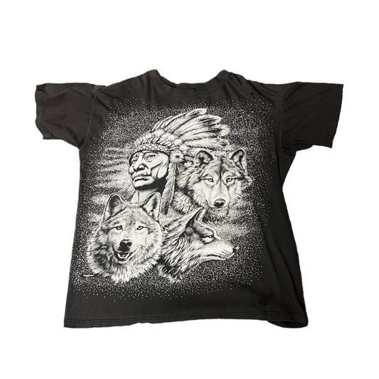 Native American Wolf Shirt - XL