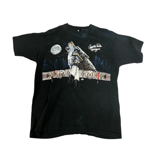 Crystal Falls Michigan Wolf Shirt - XL