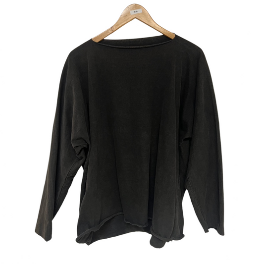LA Apparel Dark Grey Long Sleeve Shirt - M