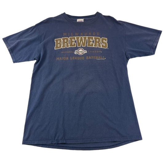CSA Glitter Milwaukee Brewers Major League Baseball Shirt - L