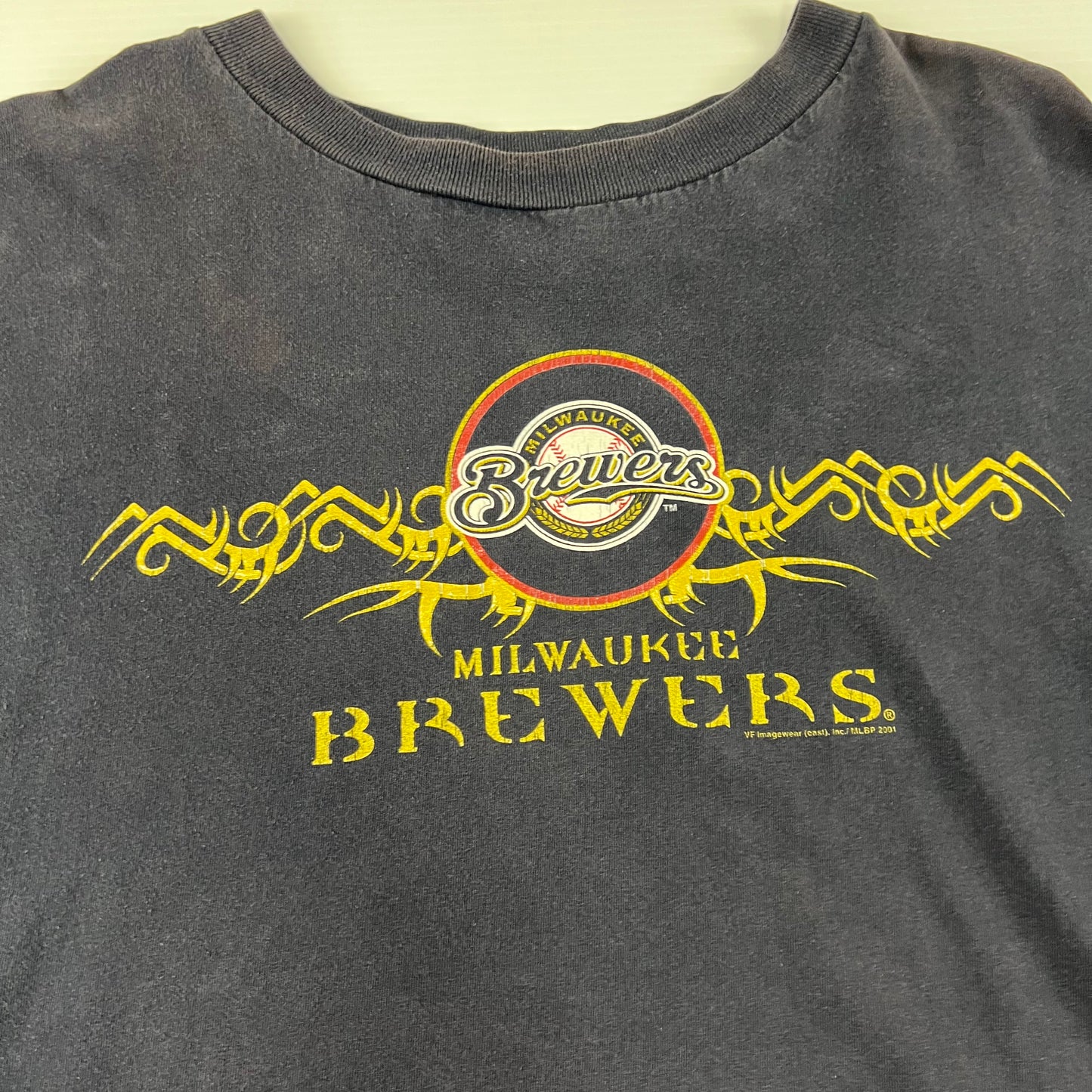 Milwaukee Brewers Navy Tribal Pattern Shirt - 2XL