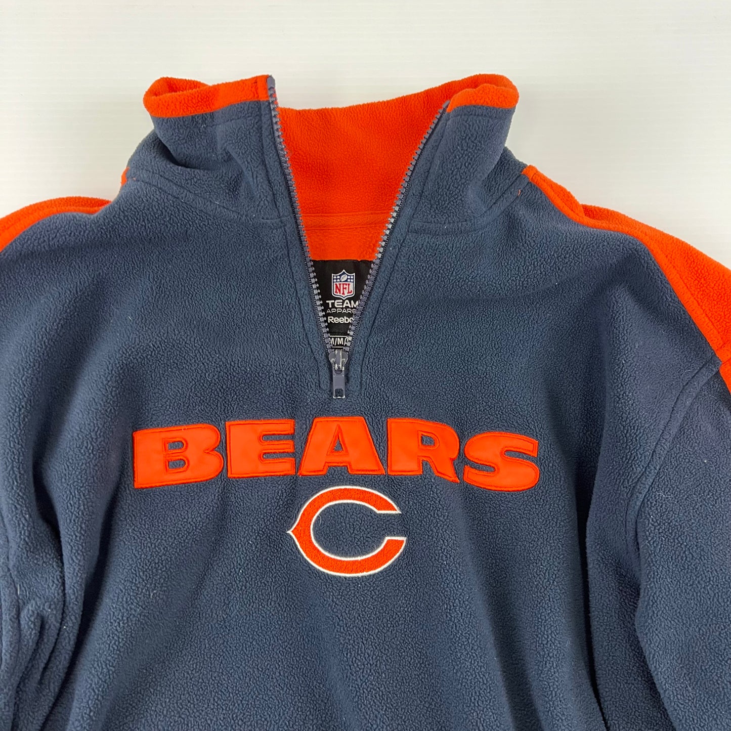 Chicago Bears NFL Fleece Half Zip Sweater - M