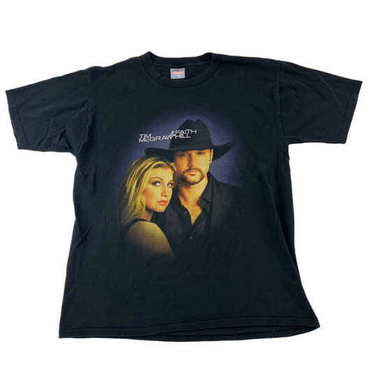 Tim McGraw Hill & Faith Soul 2 Soul Tour 2000 Shirt - L