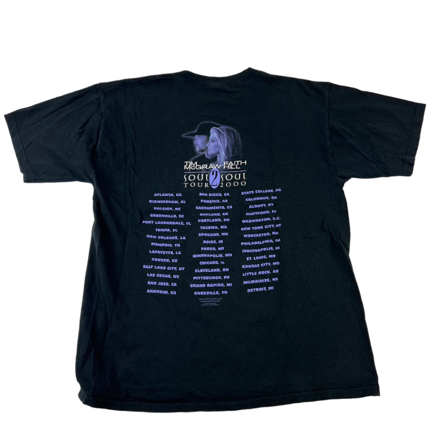 Tim McGraw Hill & Faith Soul 2 Soul Tour 2000 Shirt - L