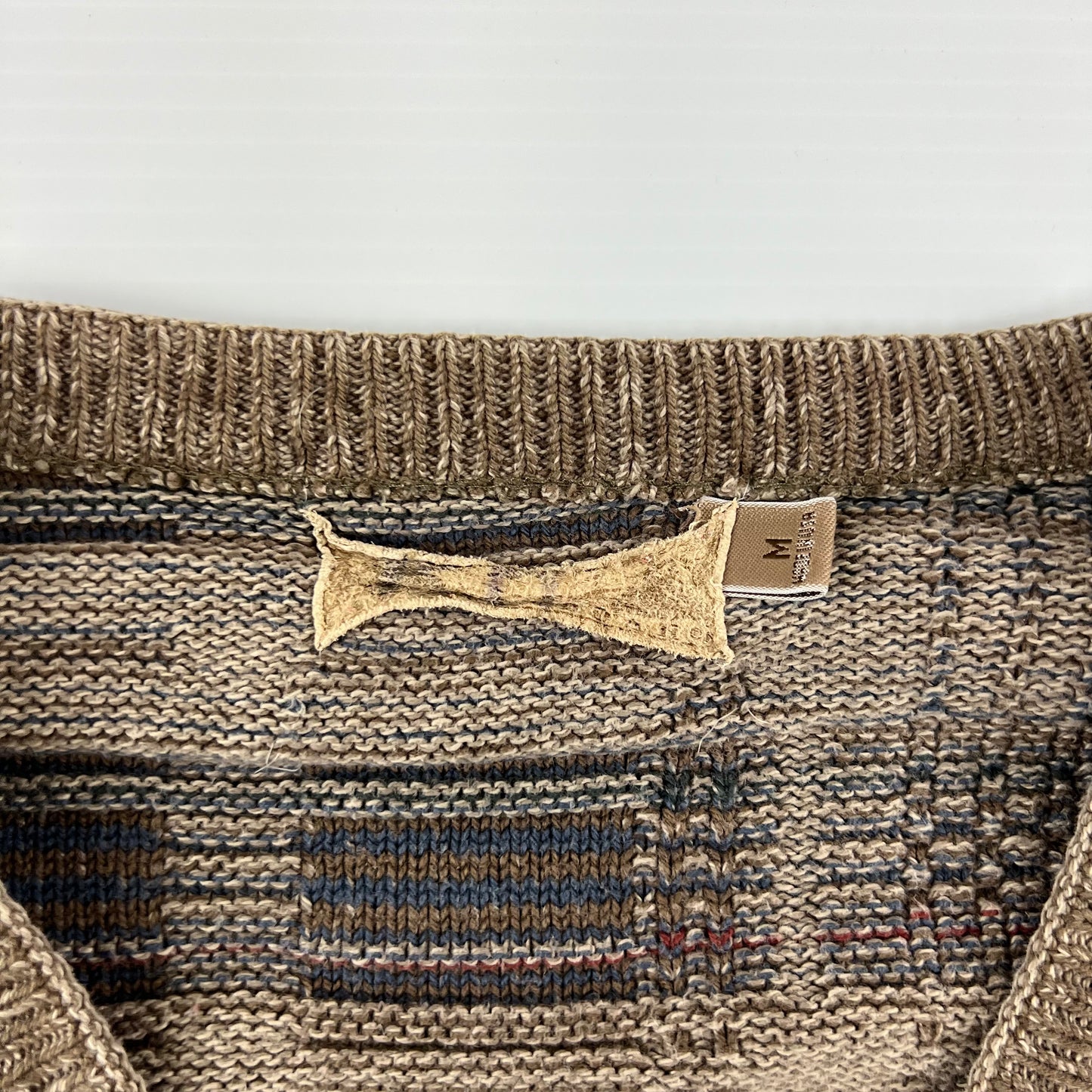 Plaid Cardigan Sweater - M