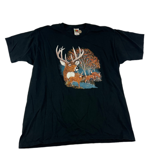 Deer Woods Black Shirt - XL
