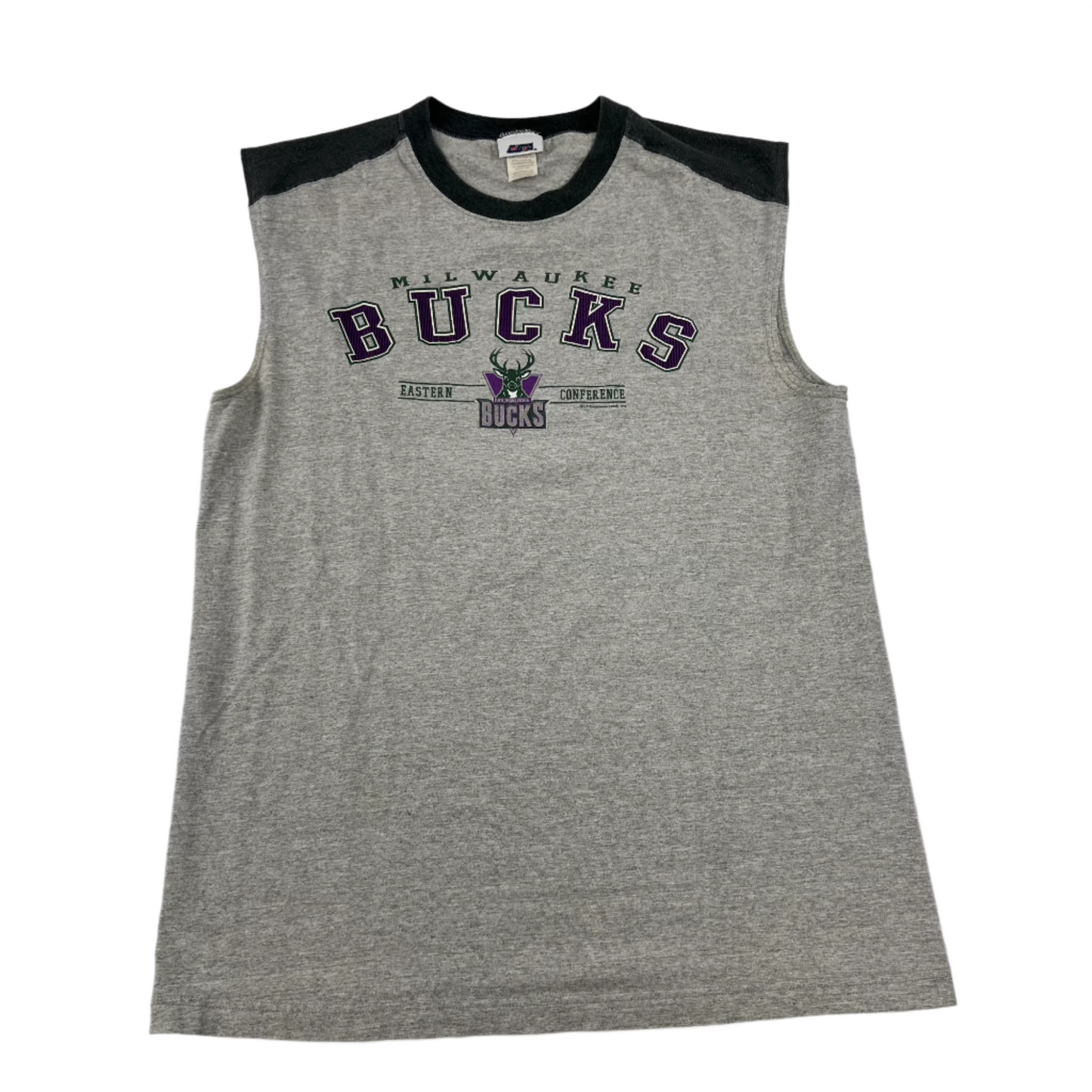 CSA Milwaukee Bucks Eastern Conference Cut Sleeve Shirt - L