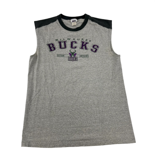 CSA Milwaukee Bucks Eastern Conference Cut Sleeve Shirt - L