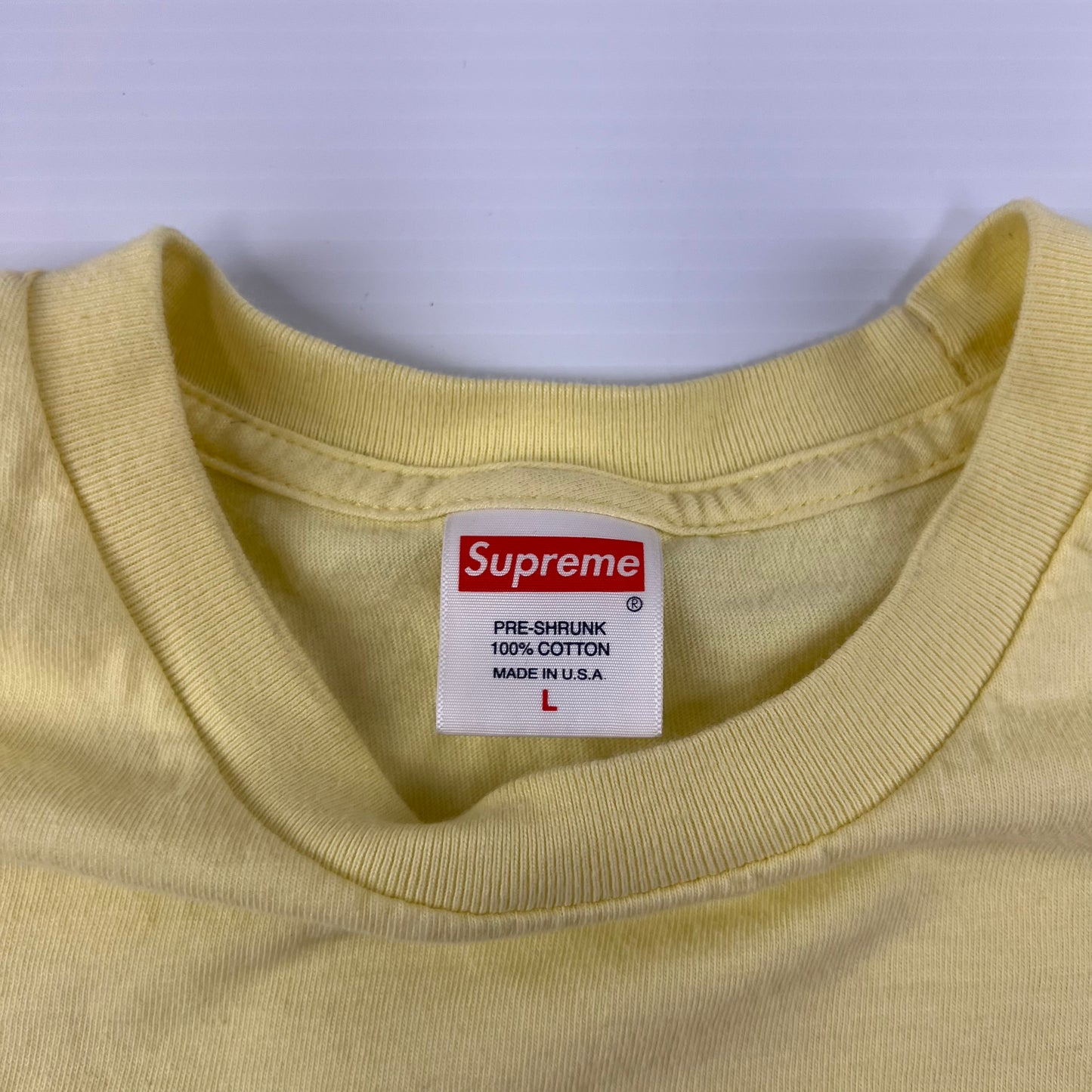 Supreme Light Yellow Shirt - L