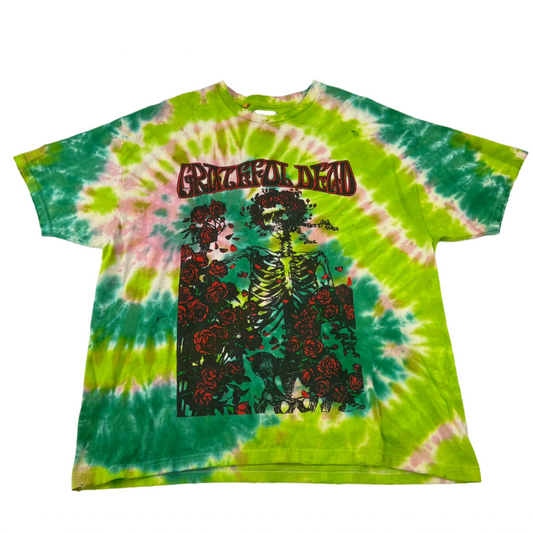 Grateful Dead Gallery Dept. Tie-dye Green Skull Shirt - XL