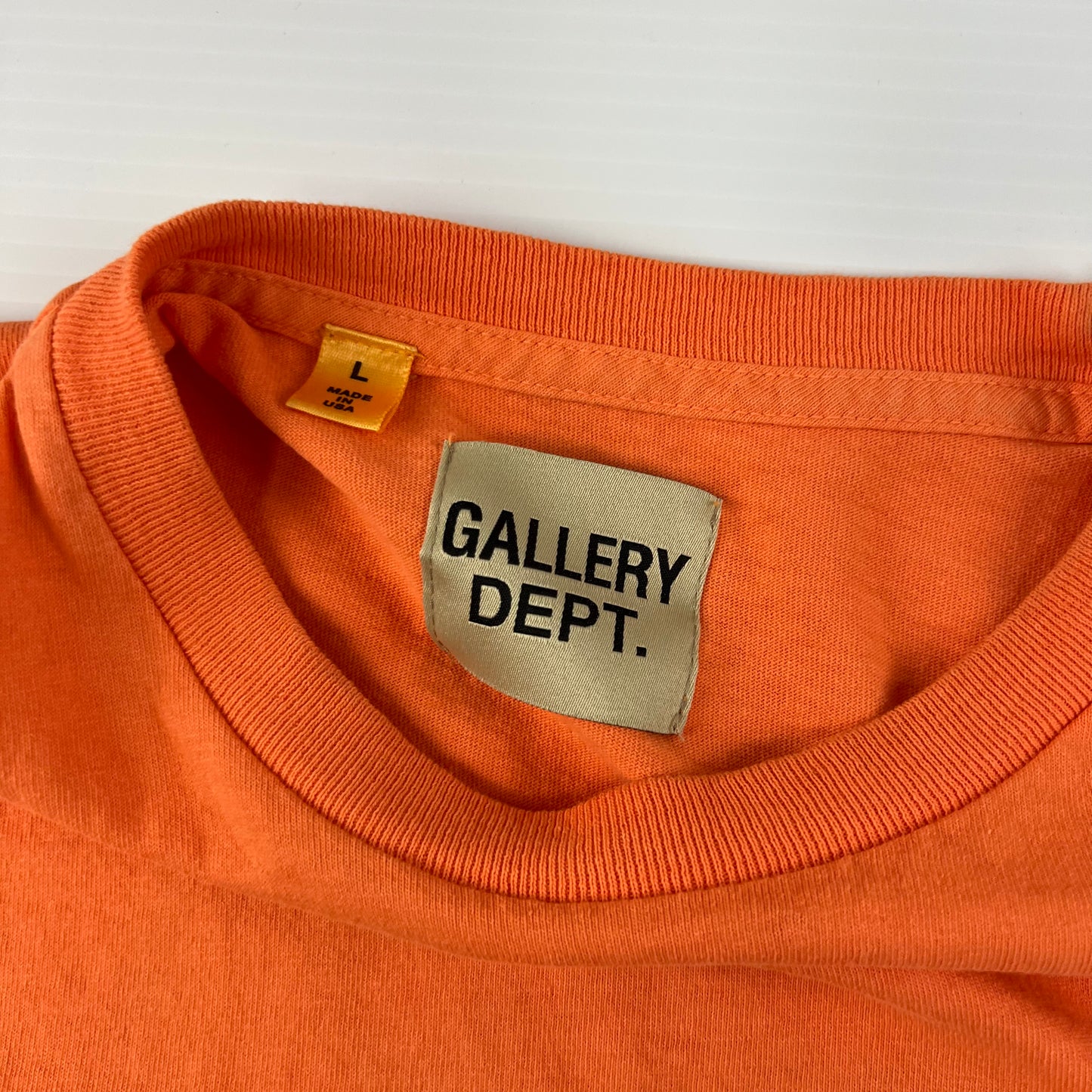 Dept. De La Galerie Gallery Dept Orange Long Sleeve Shirt - L