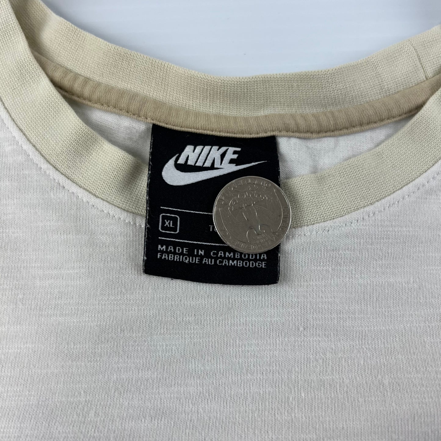 Tan Nike Striped Shirt - XL