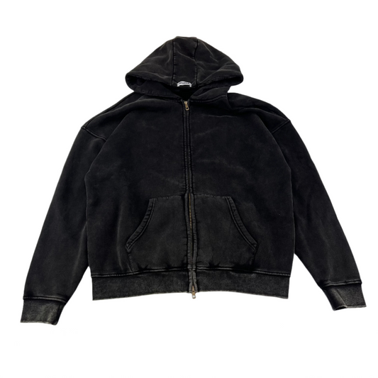 Aura Studios Ash Gray Zip Up Butterfly Hoodie - L