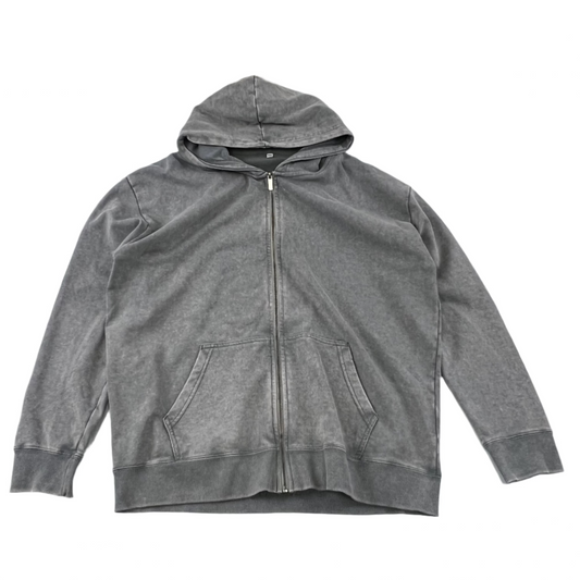 Light Grey Zip Up Hoodie - M