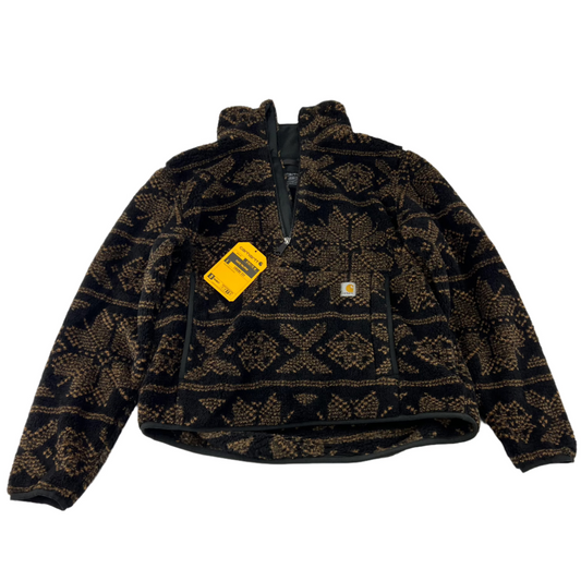Carhartt Patterned Half Zip Loose Fit Fleece Sweater - L