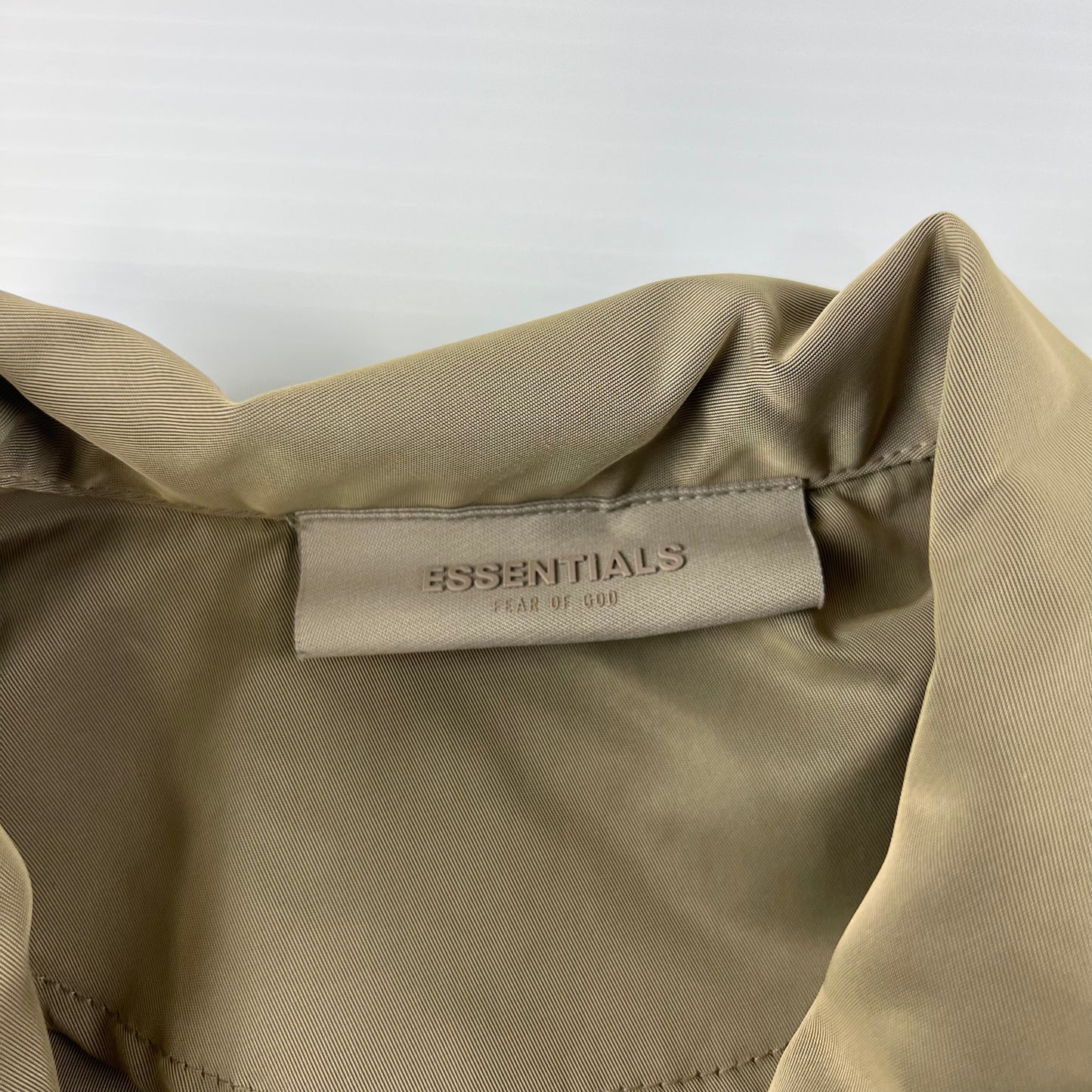 Essentials Fear of God Tan Button Up Jacket - M