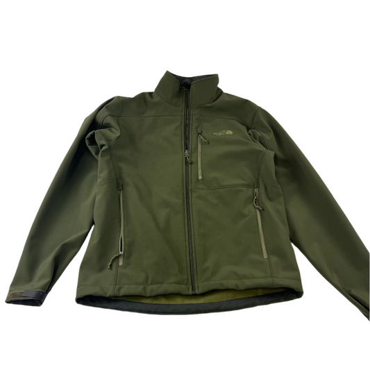 Army Green North Face Zip Up Jacket - M