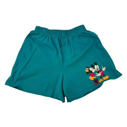 Mickey & Minnie Teal Vintage Disney Shorts - Medium