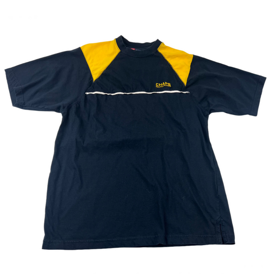 Chaps Ralph Lauren Navy And Yellow T-Shirt - Medium