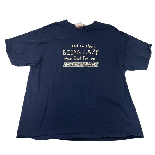 I Used To Think Being Lazy Was Bad For Me T-Shirt - XL