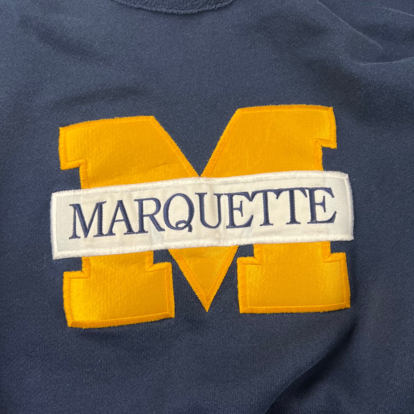 Marquette Navy And Yellow Crewneck