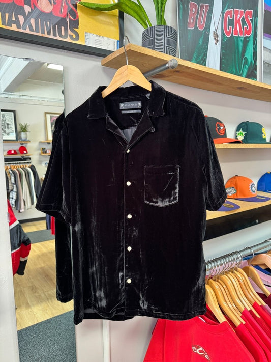 All Saints Velvet Button Up - Large - ALL GOODS - ALL GOODS