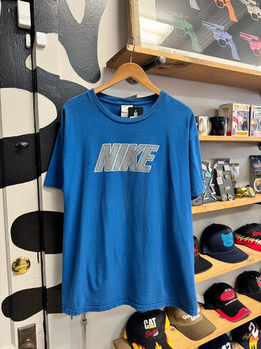 Blue Nike Spell out Tee - XL - ALL GOODS - ALL GOODS